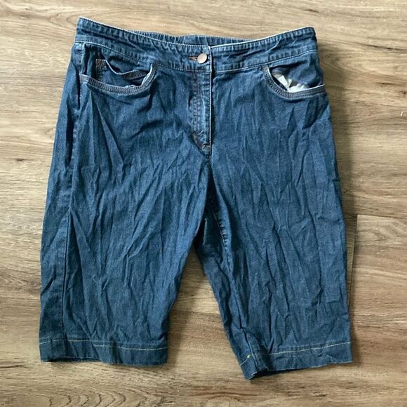 Eileen Fisher Blue Denim Shorts Sz XS - Picture 1 of 4